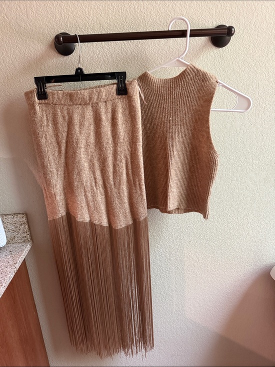 Cloud Ten Dresses & Skirts - Cloud ten light brown fringe set
